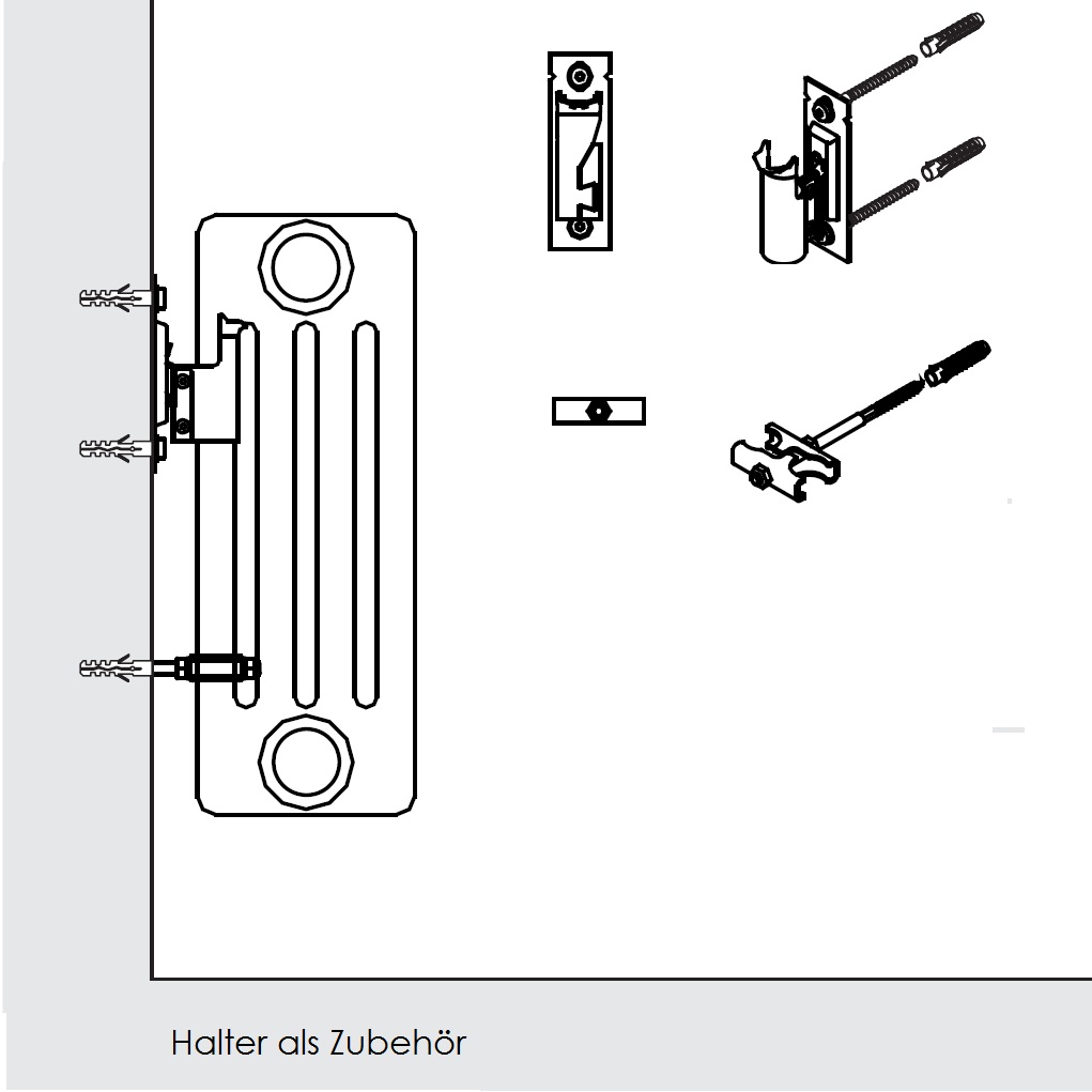 Arbonia  Klemmkonsole 1 Stück variabel ZB02540002