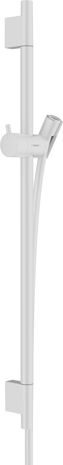 Hansgrohe Brausestange Unica S Puro 650mm mit Isiflex Brauseschlauch 1600mm, Mattweiß 28632700