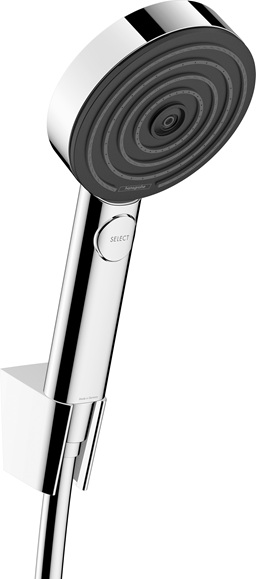 Hansgrohe Porterset Pulsify Select S 105 3 jet EcoSmart mit Brauseschlauch 1250mm chrom 24306000