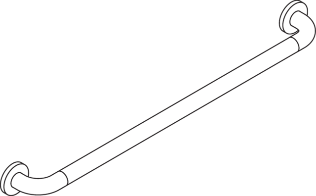 HEWI Badetuchhalter Serie 477, matt, Achsmaß 800mm, reinweiß 477.30B310 99