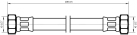 Neoperl NEOFLEX Panzerschlauch DN10 IG x IG, 1/2" x 1/2" 100cm 66875100