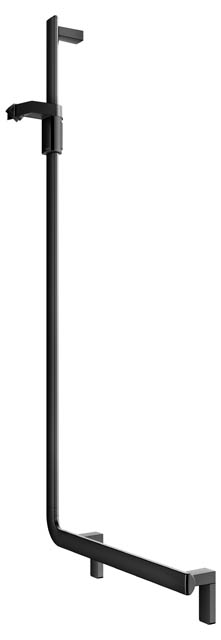Keuco Winkelgriff 90 Grad AXESS links mit Brauseschieber, 581/1301mm schwarz matt 35006371302