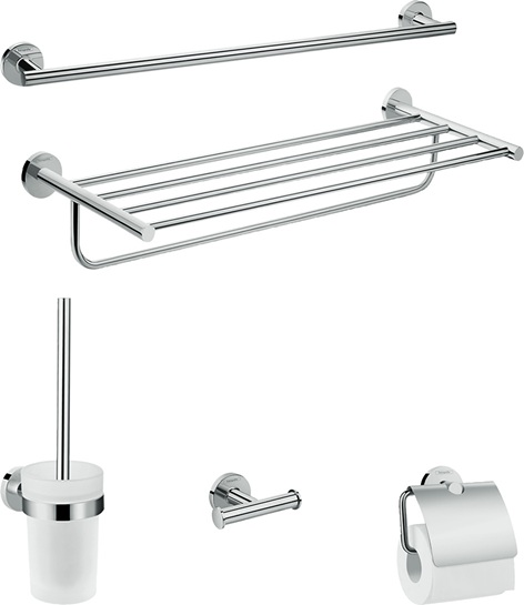 Hansgrohe Bad Accessoire 5-teiliges Set Logis Universal chrom 41728000