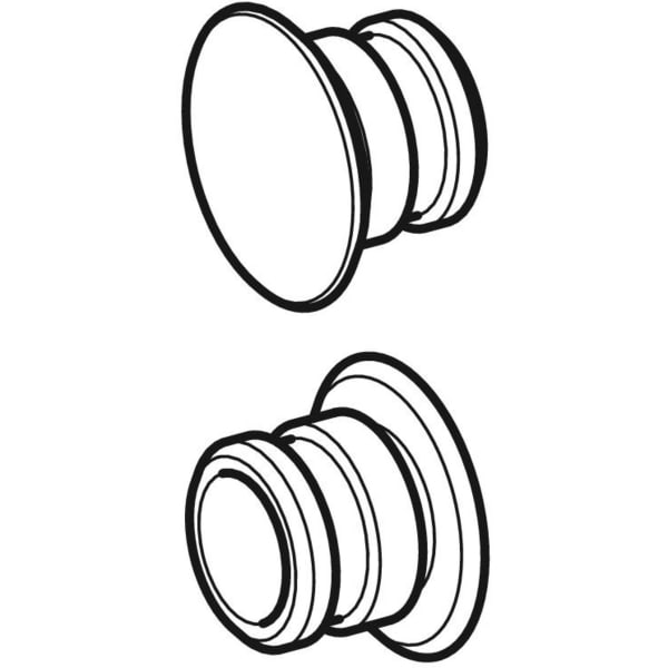 Geberit Set Fixierbolzen aus Aluminium für Geberit Monolith Seitenverkleidung, Aluminium gebürstet 131.112.TA.1