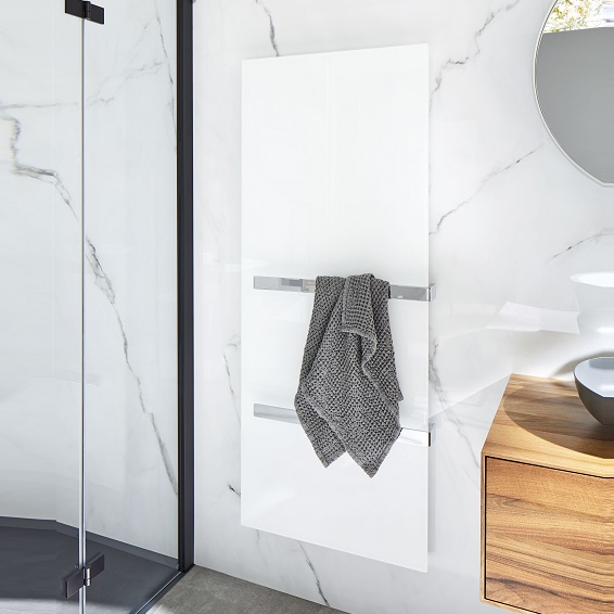 HSK Designheizkörper Infrarot Retango H: 150 B: 60cm weiß, Metallfront 8386150-04