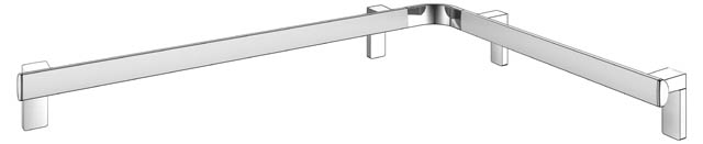 Keuco Dusch und Wannenhandlauf AXESS links 850/650mm silber-eloxiert 35011178602