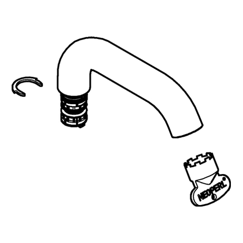 Grohe Rohrauslauf für Essence Einhand-Waschtischbatterie M-size supersteel 13373DC0