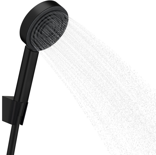 Hansgrohe Porterset Pulsify S 105 1 jet mit Brauseschlauch 1250mm mattschwarz 24301670