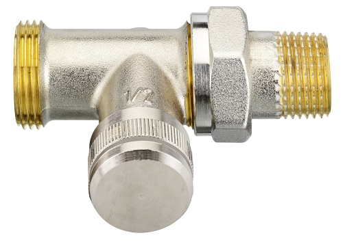Danfoss Rücklaufverschraubung RLV 15 G 3/4 AG, Durchgang, vernickelt 003L0364