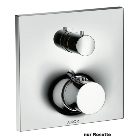 Hansgrohe Rosette Axor Massaud Thermostat mit Absperr-/Umstellventil chrom beschriftet 98688000