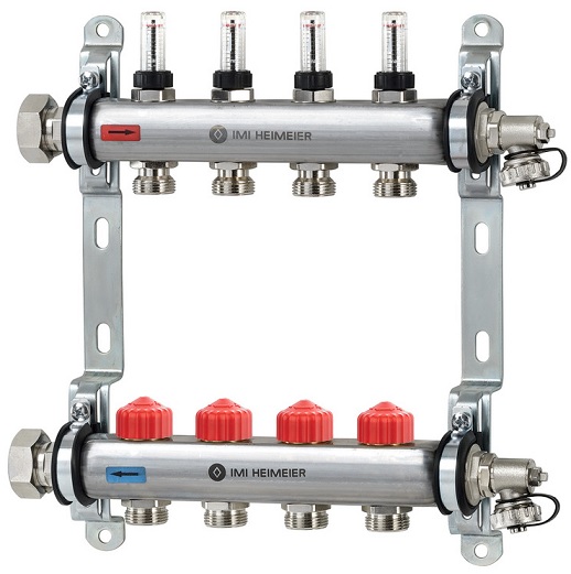 Heimeier Heizkreisverteiler Dynacon 150 automatischer Durchflussregler, 2 Heizkreise 9346-02.800