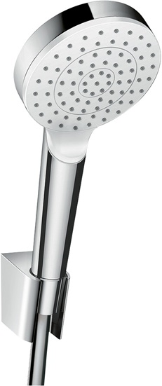 Hansgrohe Brauseset Crometta 1 jet EcoSmart 9 l/min/Porter weiss/chrom Brauseschlauch 1600mm 26569400