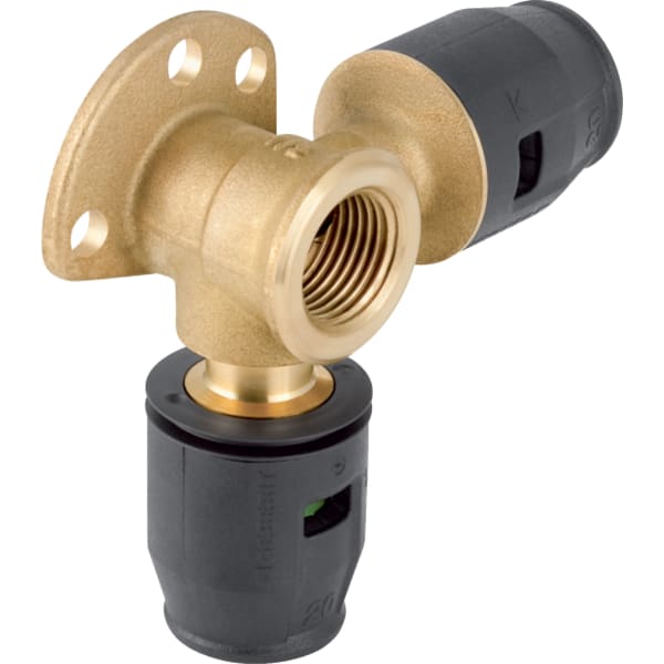 Geberit PushFit Eckanschlusswinkel 90 Grad Messing d20-Rp1/2-20 L:36mm 651.295.00.1