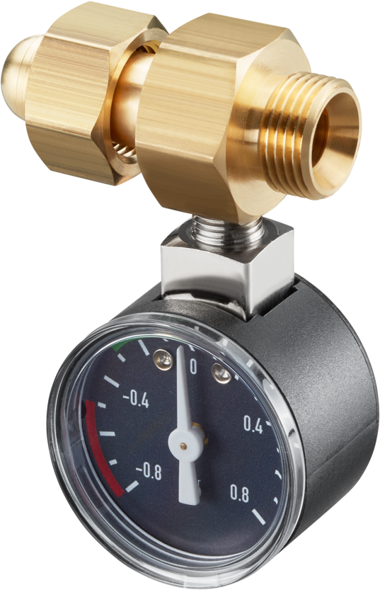 Oventrop Unterdruckmanometer mit Anschlussstück, 3/8 ÜMxG3/8m, Innenkonus 2120585