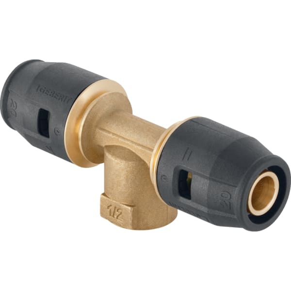 Geberit PushFit T-Stück mit IG Messing d25-Rp3/4-25 652.362.00.1