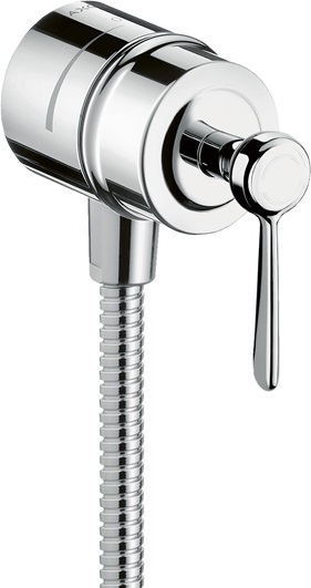 Hansgrohe Wandanschluss Stop AXOR Montreux mit Rückflussverhinderer, Absperrventil und Hebelgriff, Chrom 16883000