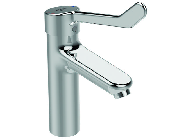 Ideal Standard Ceraplus 2 Waschtischarmatur Grande mit Klinikhebel chrom, Ausladung 123mm BC106AA