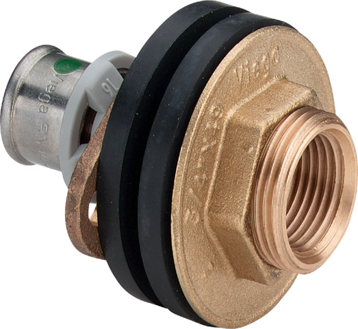 Viega Sanfix P Wanddurchführung mit SC-Contur 2132.31 in 16mm x Rp1/2 x 30mm 310752