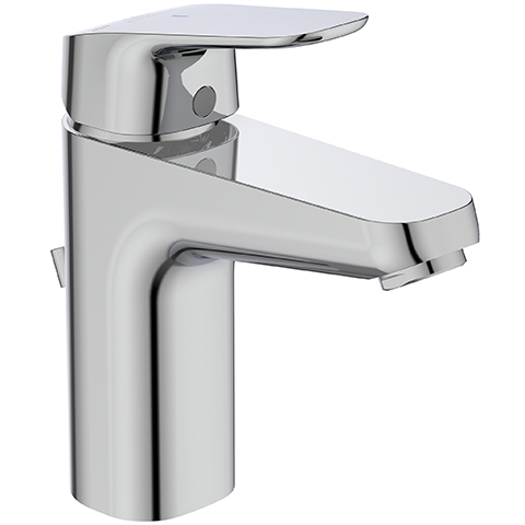 Ideal Standard Ceraflex Waschtischarmatur Grande BlueStart mit Ablaufgarnitur chrom, Ausladung 101mm, 5 l/min B1715AA