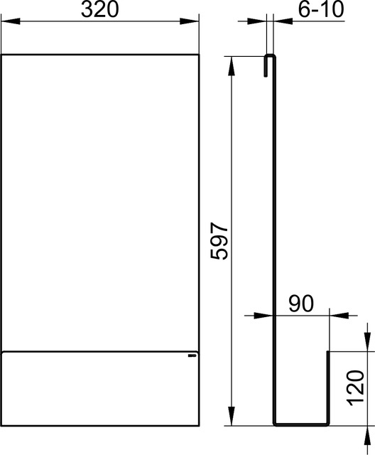Keuco Duschablage einhängbar, 320x600x90mm, weiß 24951510000