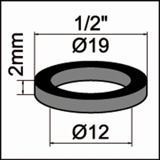 Neoperl Gummidichtung zu Innenteil 1/2" 12 x 19 x 2mm 78131896