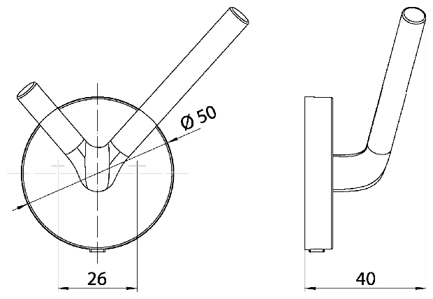 Emco Doppelhaken Round weiss 437513901