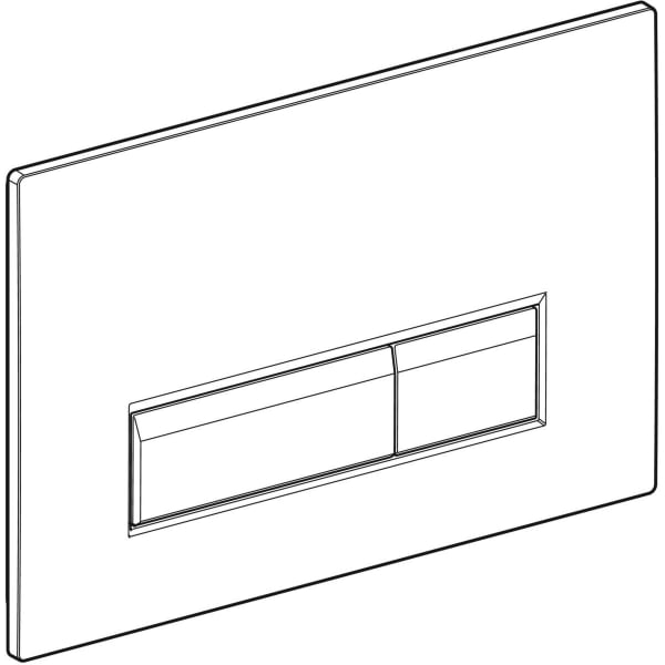 Geberit Sigma40 Betätigungsplatte, für 2-Mengen-Spülauslösung weiß / Aluminium gebürstet 242.601.KQ.1