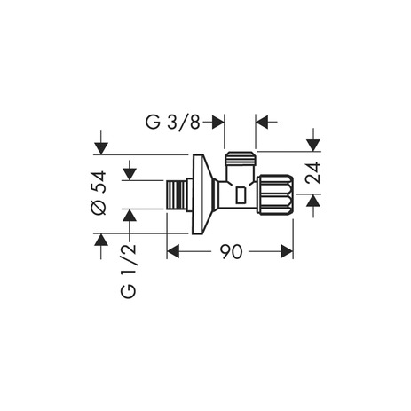 Hansgrohe Eckventil mit Schmutzfilter 13904000
