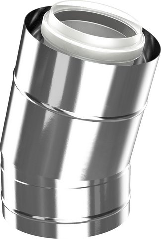 Buderus Bogen konzentrisch d:110/160, 15 Grad Edelstahl 7738113143