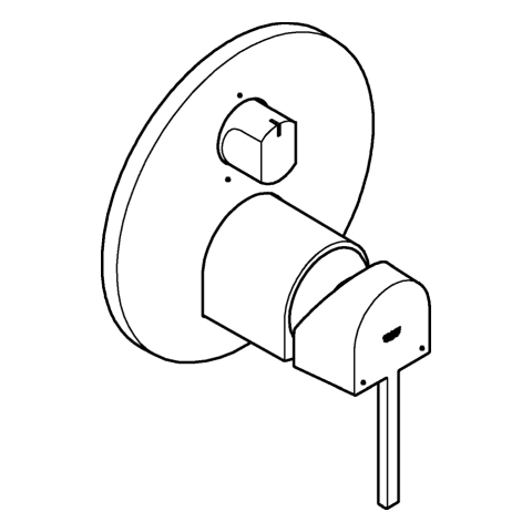 Grohe Einhandbatterie Plus Fertigmontage-Set supersteel für 35600 3-Wege Umstellung 24093DC3