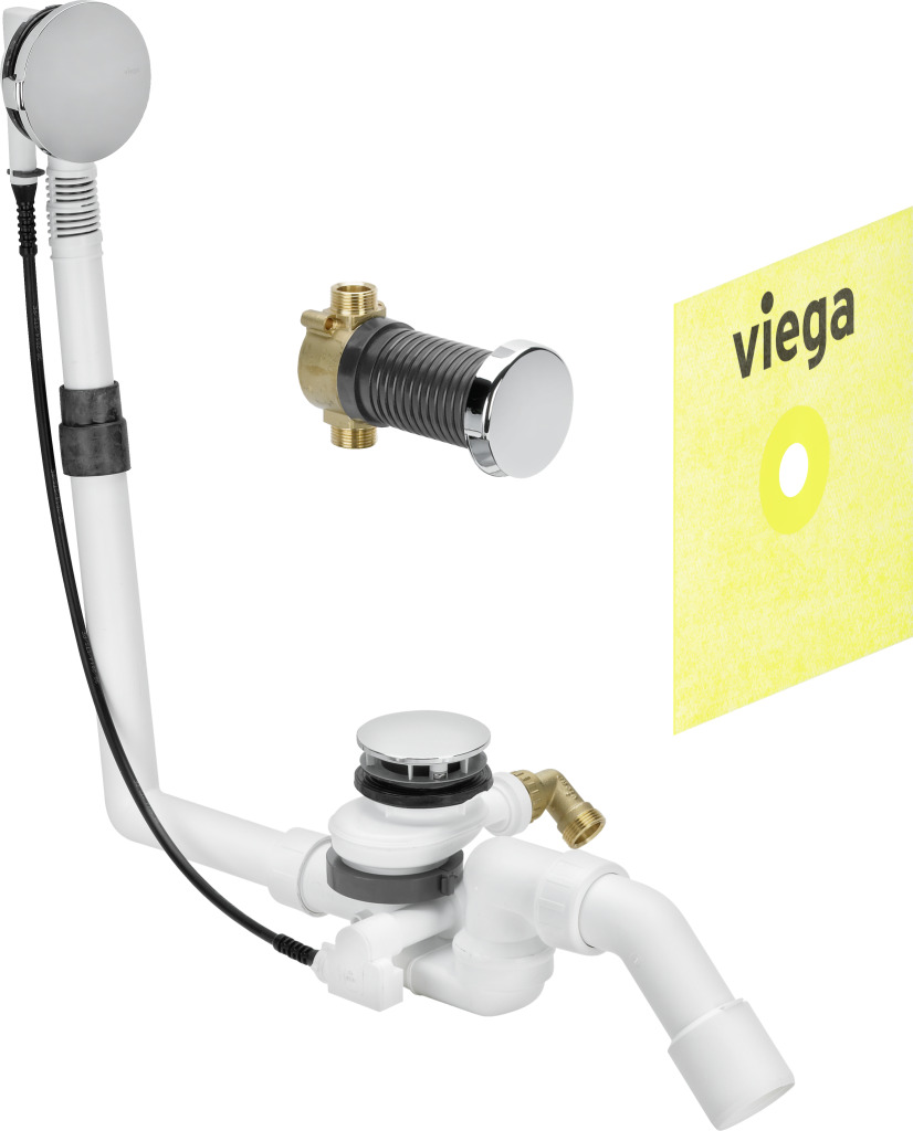 Viega Ab-und Überlauf Multiplex Trio F 6145.4 in 540mm x DN40/50 verchromt 672027