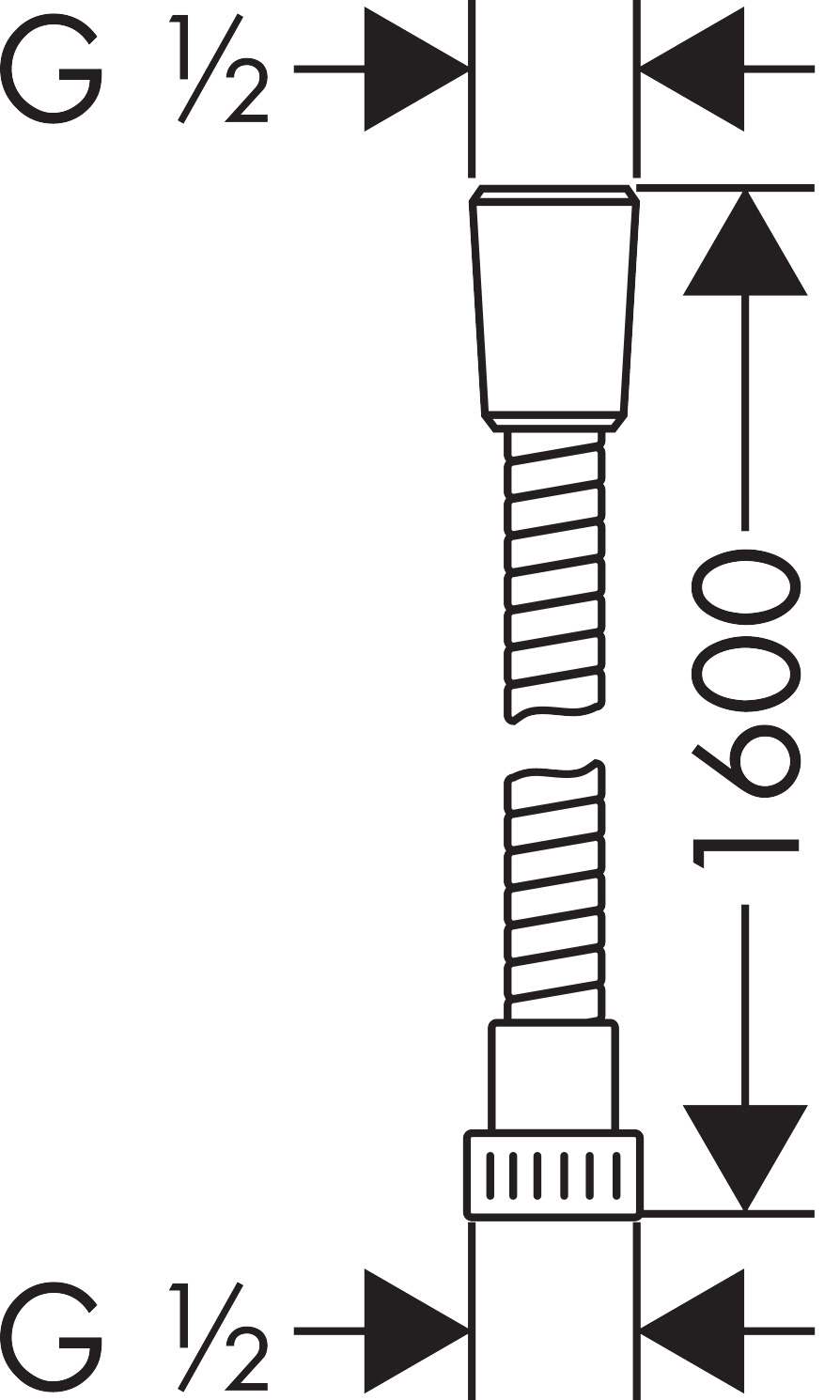 Hansgrohe Brauseschlauch Metaflex C 1600mm chrom 28266000