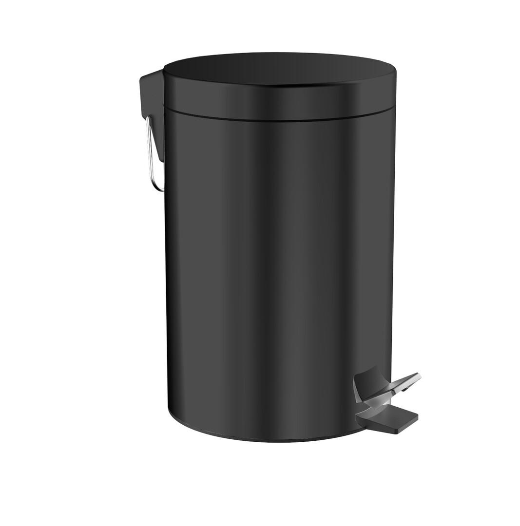 Emco Abfallbehälter System2 mit Deckel 5 liter, rund, schwarz 355313300