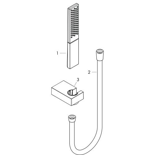 Hansgrohe Brausehalterset Rainfinity 100 1jet mit Brauseschlauch 1250mm, Mattweiß 26857700