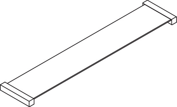 HEWI Ablage, Edelstahl, Ablagefläche ESG-Glas (4mm), satiniert, 900Q03.007XA