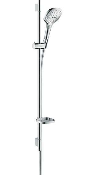 Hansgrohe Brauseset Raindance Select E 120 3jet mit Brausestange 900mm und Seifenschale, Chrom 26621000