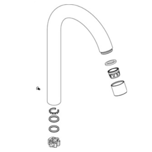 Hansgrohe Auslauf komplett Logis Classic Küchenmischer chrom 92223000