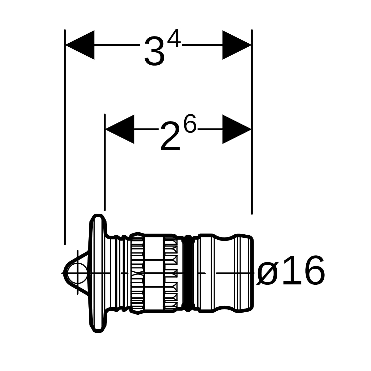 Geberit Mepla Rohr-Endstopfen d16 621.000.00.5