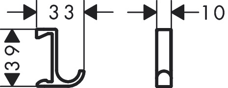 Hansgrohe Handtuchhaken WallStoris schmal mattweiss 27929700