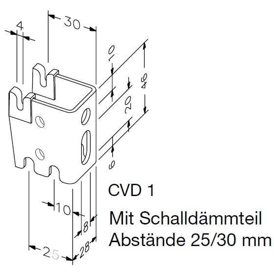 Zehnder Wandkonsole CVD 1 mit Schalldämmteil weiß RAL 9016 795041