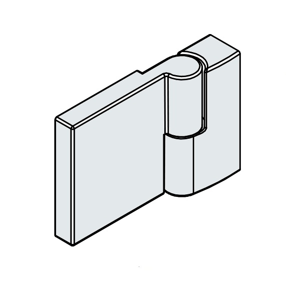 HSK Glas-Wand Scharnier, komplett chrom E100291-R-13-41