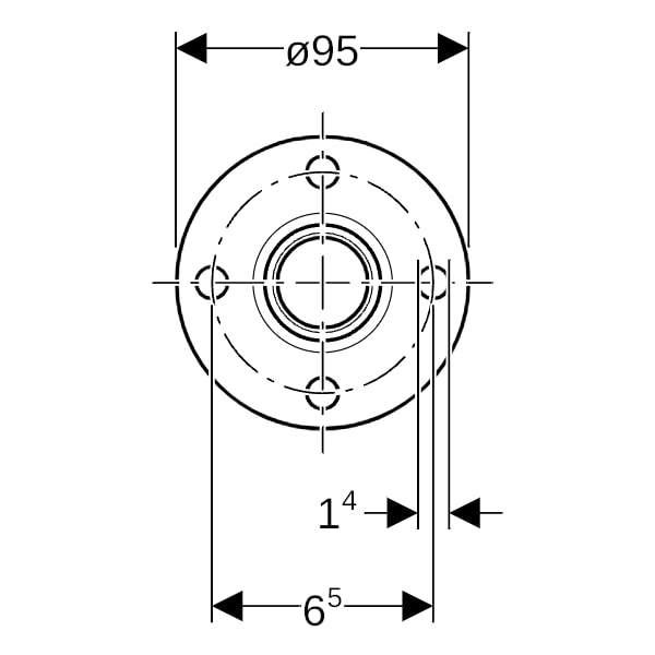 Geberit Mapress Edelstahl Flansch PN 10/16 mit Pressmuffe (LABS-frei) d15 83712