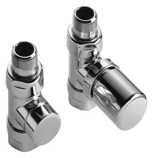 Zehnder Ventilkörper Set C Durchgangsform chrom mit M30x1,5 Gewindeanschluss für Thermostatkopf 838948