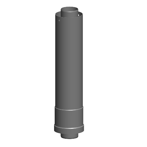 Atec PolyTwin Verlängerung Dachhochführung DN80/125 schwarz Aufbaulänge 955mm 621458