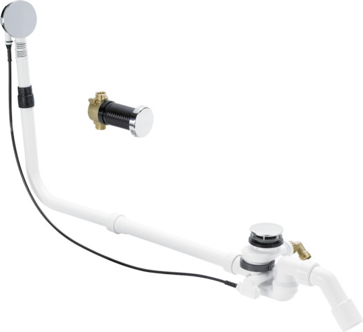 Viega Ab-und Überlauf Multiplex Trio F 6145.6 in 1070mmxDN40/50 verchromt 675479