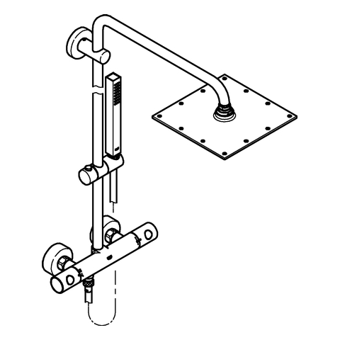 Grohe Euphoria Cube Duschsystem XXL 230 chrom, mit Thermostatbatterie 26187000