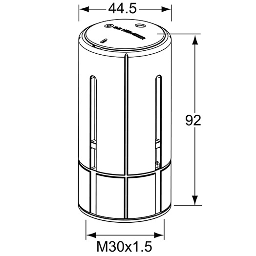 Heimeier Thermostatkopf Typ B Behördenmodell weiß 2500-00.500