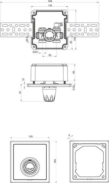 Heimeier UP-Kasten Multibox Mini DX mit Thermostatventil, weiß 9305-00.800
