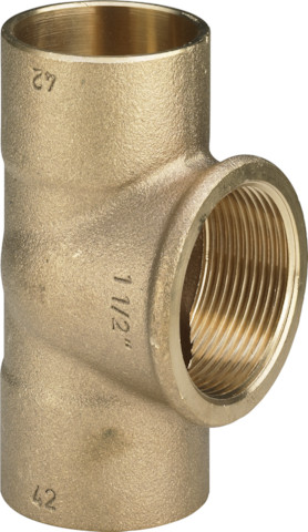 Viega T-Stück Rotguss 94130G in 28mm x Rp1 x 28mm 258955