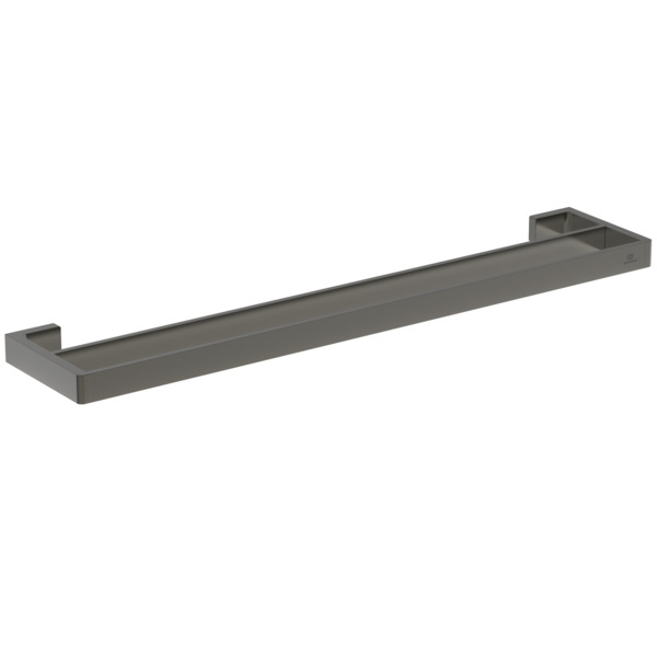 Ideal Standard doppelte Handtuchhalter Conca Cube, 600mm, eckig, grau metallic T4500A5
